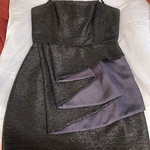 BCBGeneration black ruffle front tube mini, size 8